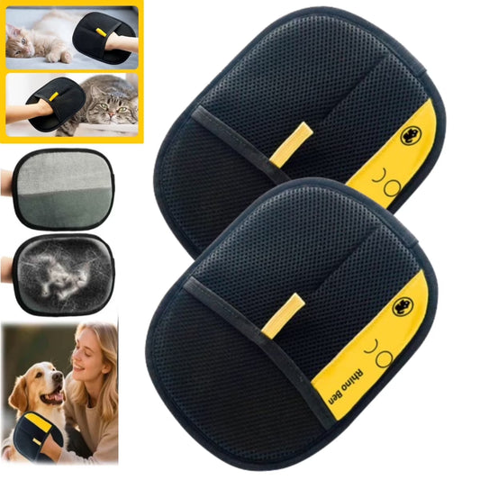 1PCS Pet Grooming Gloves - Reusable Static Cat/Dog Hair Removal Gloves Tool for Carpet,Couch,Clothing,Furniture,Black(A)